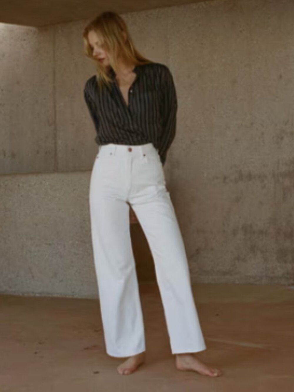 DOEN Tatum Jean in Nimbus White NWT